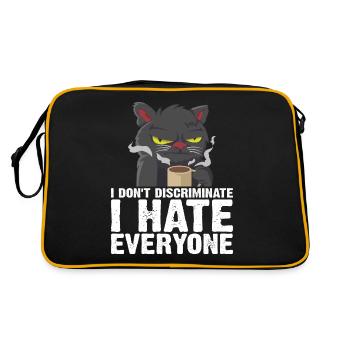 I Don't Discriminate I Hate Everyone 18 - Retro Bag - black/gold - Back
