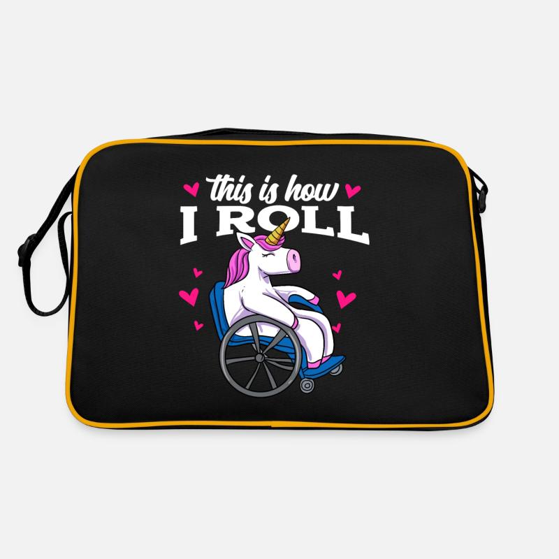 Fauteuil roulant - Sac Retro - noir/or
