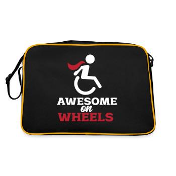 Rollstuhl - Retro Tasche - Schwarz/Gold - Hinten