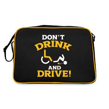 Rollstuhl - Retro Tasche - Schwarz/Gold - Hinten