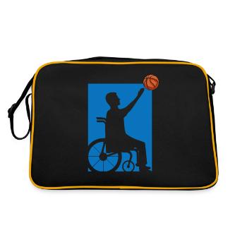 Rollstuhl - Retro Tasche - Schwarz/Gold - Hinten