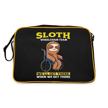 Rollstuhl - Retro Tasche - Schwarz/Gold - Hinten