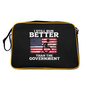 Rollstuhl - Retro Tasche - Schwarz/Gold - Hinten