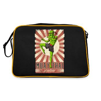 Muay Thaï - Sac Retro - noir/or - Dos