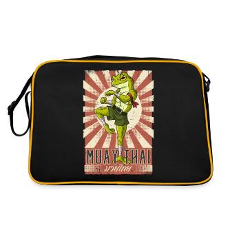 Muay Thaï - Sac Retro - noir/or - Dos