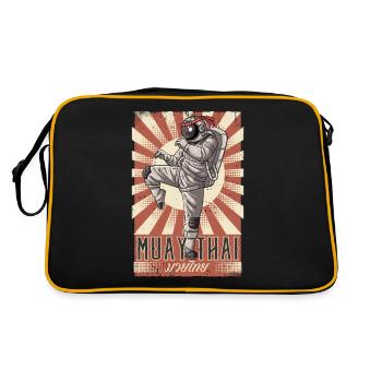 Muay Thaï - Sac Retro - noir/or - Dos