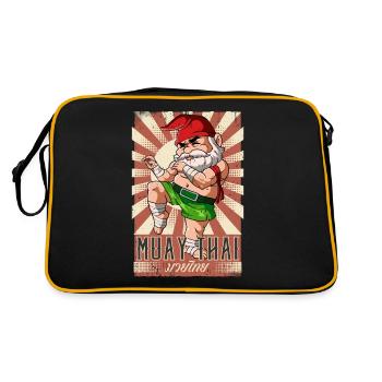 Muay Thaï - Sac Retro - noir/or - Dos