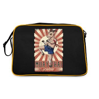 Muay Thaï - Sac Retro - noir/or - Dos