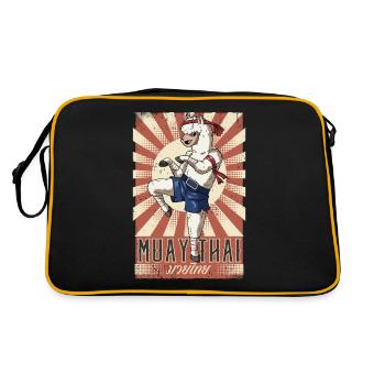 Muay Thaï - Sac Retro - noir/or - Dos