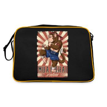 Muay Thaï - Sac Retro - noir/or - Dos