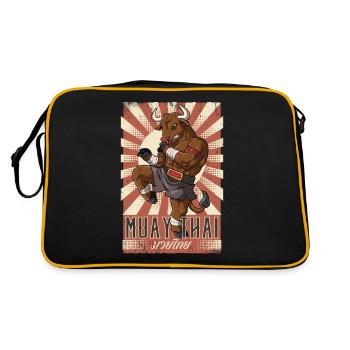 Muay Thaï - Sac Retro - noir/or - Dos