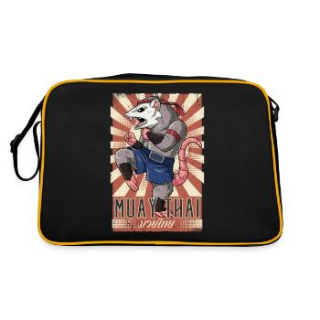 Muay Thaï - Sac Retro - noir/or - Dos