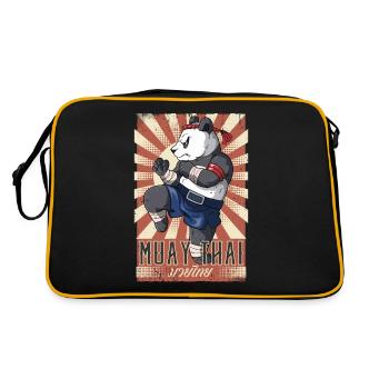Muay Thaï - Sac Retro - noir/or - Dos