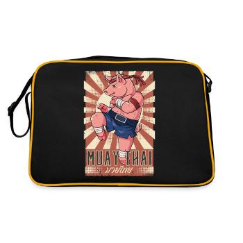 Muay Thaï - Sac Retro - noir/or - Dos