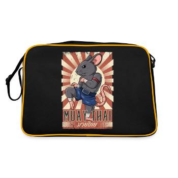 Muay Thaï - Sac Retro - noir/or - Dos