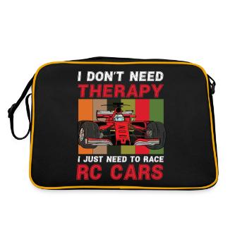 RC Auto Hobby Spruch Ferngestuertes Auto - Retro Tasche - Schwarz/Gold - Hinten