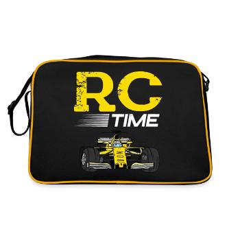 RC Auto Hobby Spruch Ferngestuertes Auto - Retro Tasche - Schwarz/Gold - Hinten