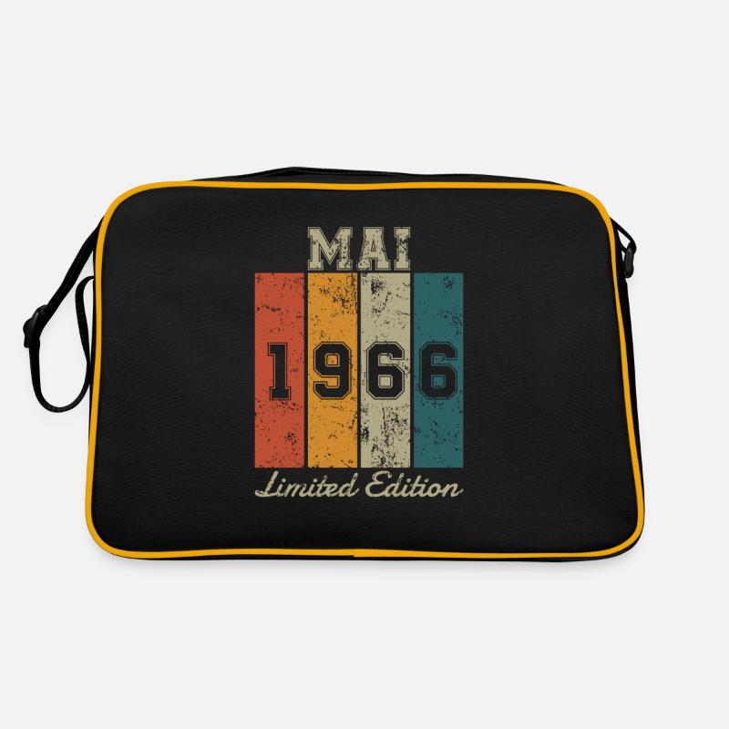Geburtstag: Mai 1966 - Limited Edition Retro - Retro Tasche - Schwarz/Gold