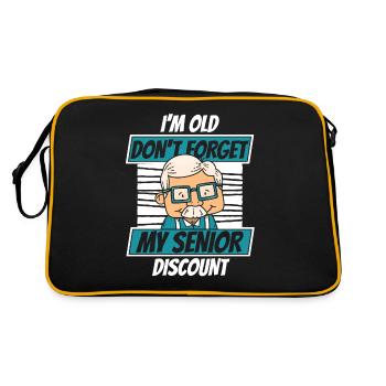Pensioner Pension Senior - Retro Bag - black/gold - Back
