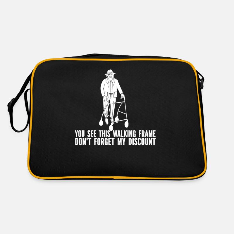 Rentner Rente Lustig Dont Forget My Discount Retro Tasche