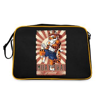 Muay Thaï - Sac Retro - noir/or - Dos
