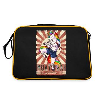 Muay Thaï - Sac Retro - noir/or - Dos