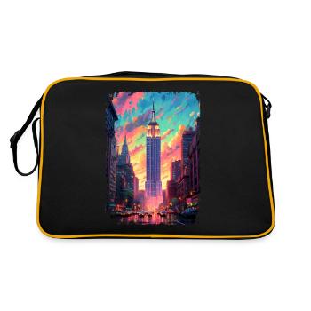New York - Sac Retro - noir/or - Dos