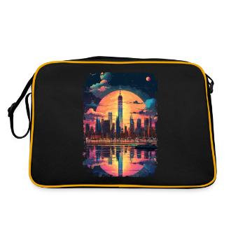 New York - Sac Retro - noir/or - Dos