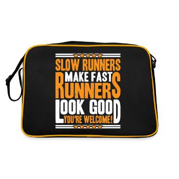 Les coureurs lents font bien paraître les coureurs rapides 10 - Sac Retro - noir/or - Dos