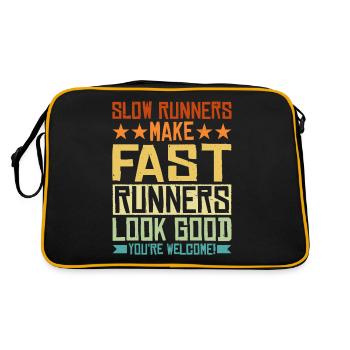 Slow Runners Make Fast Runners Look Good 9 - Retro Tasche - Schwarz/Gold - Hinten