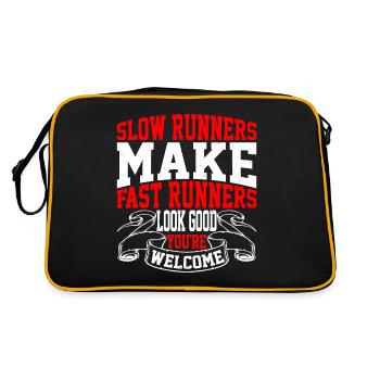 Slow Runners Make Fast Runners Look Good 8 - Retro Tasche - Schwarz/Gold - Hinten