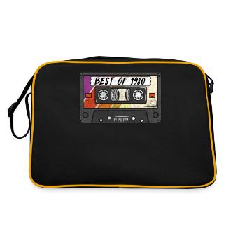 Happy 40th Birthday Party Retro Cassette 1980 Gift - Retro Bag - black/gold - Back