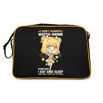 I Don't Always Watch Anime I Manga Kawaii Otaku - Retro Bag - black/gold - Back