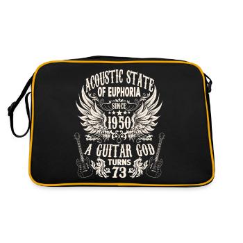 Fan de guitare Musicien Guitaristes Anniversaire 1950 - Sac Retro - noir/or - Dos