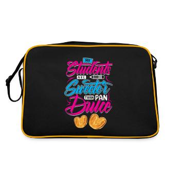 My students are sweeter than Pan Dulce - Retro Bag - black/gold - Back
