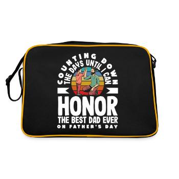 Compte à rebours des jours de la fête des pères - Sac Retro - noir/or - Dos