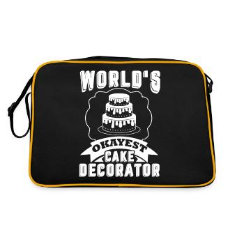 Cake Decorator World's Okayest Cake Decorator - Retro Bag - black/gold - Back