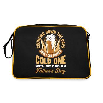 Compte à rebours des jours de la fête des pères - Sac Retro - noir/or - Dos