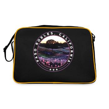 Paso Robles Kalifornien Souvenir - Retro Tasche - Schwarz/Gold - Hinten