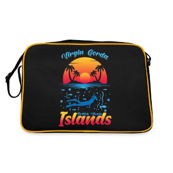 Vierge Souvenir des îles Vierges britanniques - Sac Retro - noir/or - Dos