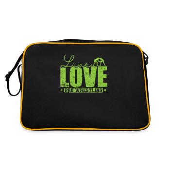 Live Love Pro Wrestling Show - Sac Retro - noir/or - Dos