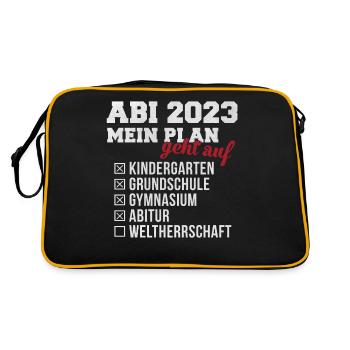 Abitur 2023 - Retro Tasche - Schwarz/Gold - Hinten