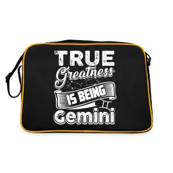Gemini True Greatness Is Being Gemini - Retro Bag - black/gold - Back