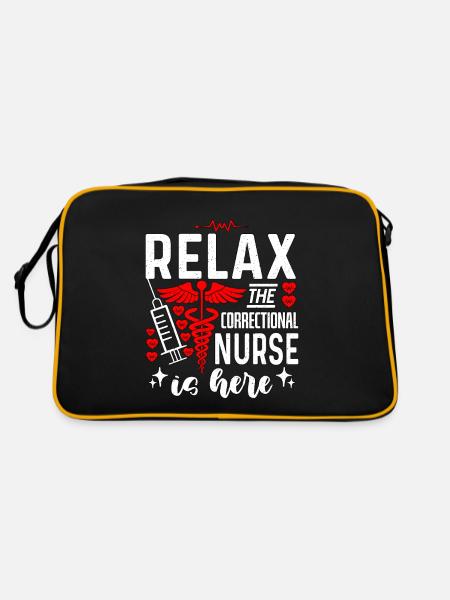Infirmière correctionnelle Détendez-vous La médecine correctionnelle - Sac Retro - noir/or - Dos
