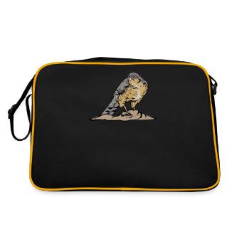 Épervier Oiseau I Motif d’oiseau de proie pour les ornithologues - Sac Retro - noir/or - Dos