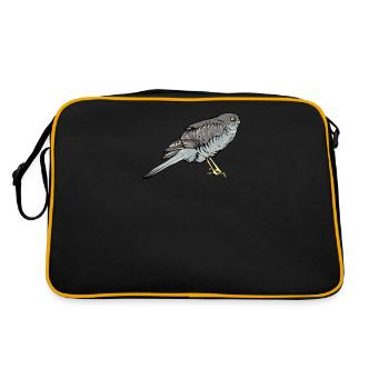 Épervier Oiseau I Motif d’oiseau de proie pour les ornithologues - Sac Retro - noir/or - Dos