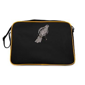 Épervier Oiseau I Motif d’oiseau de proie pour les ornithologues - Sac Retro - noir/or - Dos