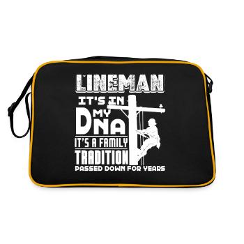Lineman Lineman Is In My DNA - Retro Bag - black/gold - Back