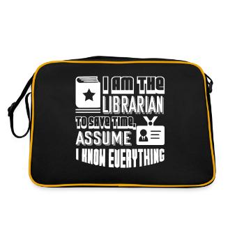 Librarian Librarian I Know Everything - Retro Bag - black/gold - Back