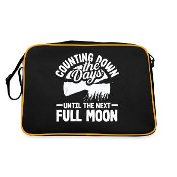 Compte à rebours des jours jusqu’à la prochaine pleine lune - Sac Retro - noir/or - Dos